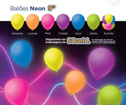 Balão Personalizado Neon ( Mil Bexigas Neon ) N.09