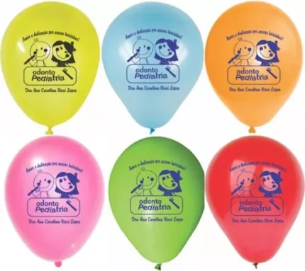 Balões Personalizados N 9 (kit 300 Balões+100 Varetas 33cm)